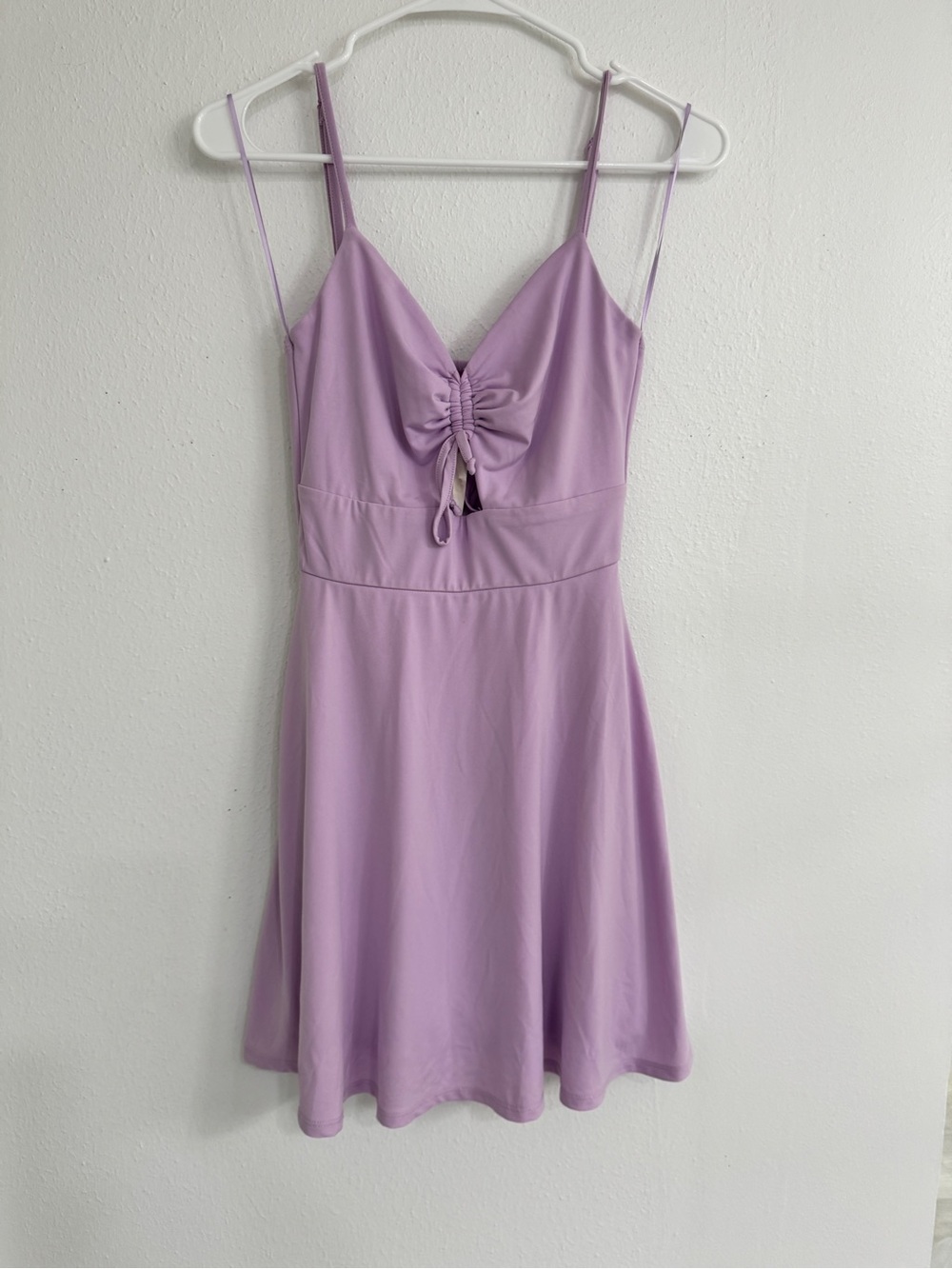 Mi Ami by Francesca’s Lavender Ruched Front Mini Dress, Size XS
